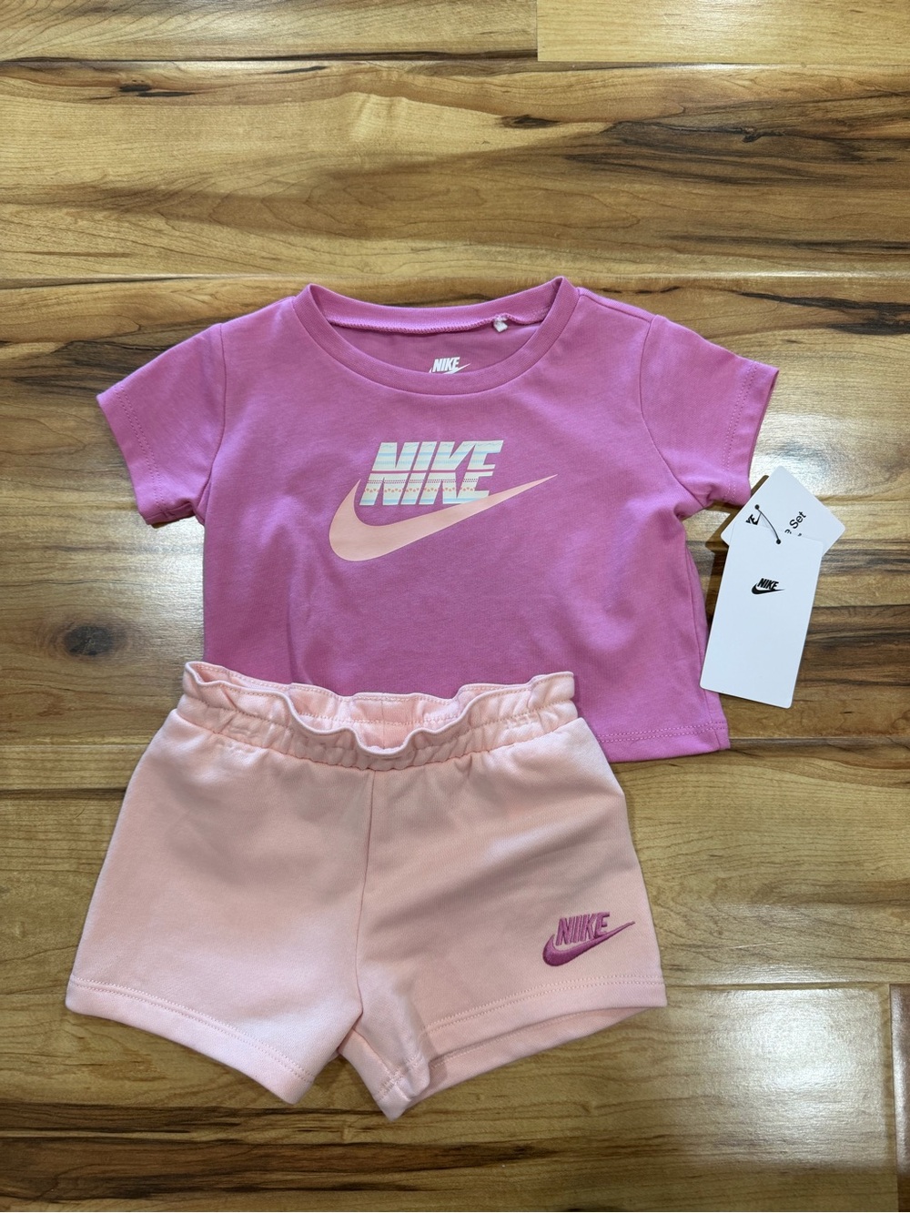 Nike 12 Months Girls' Tee and Shorts Set, New